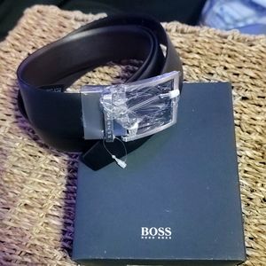 COPY - Men's Hugo Boss Belt, Black Leather